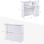 Modern Reception Desk with Lockable Drawer and LED 2 | PricZone Modern Reception Desk with Lockable Drawer and LED 2 | PricZone