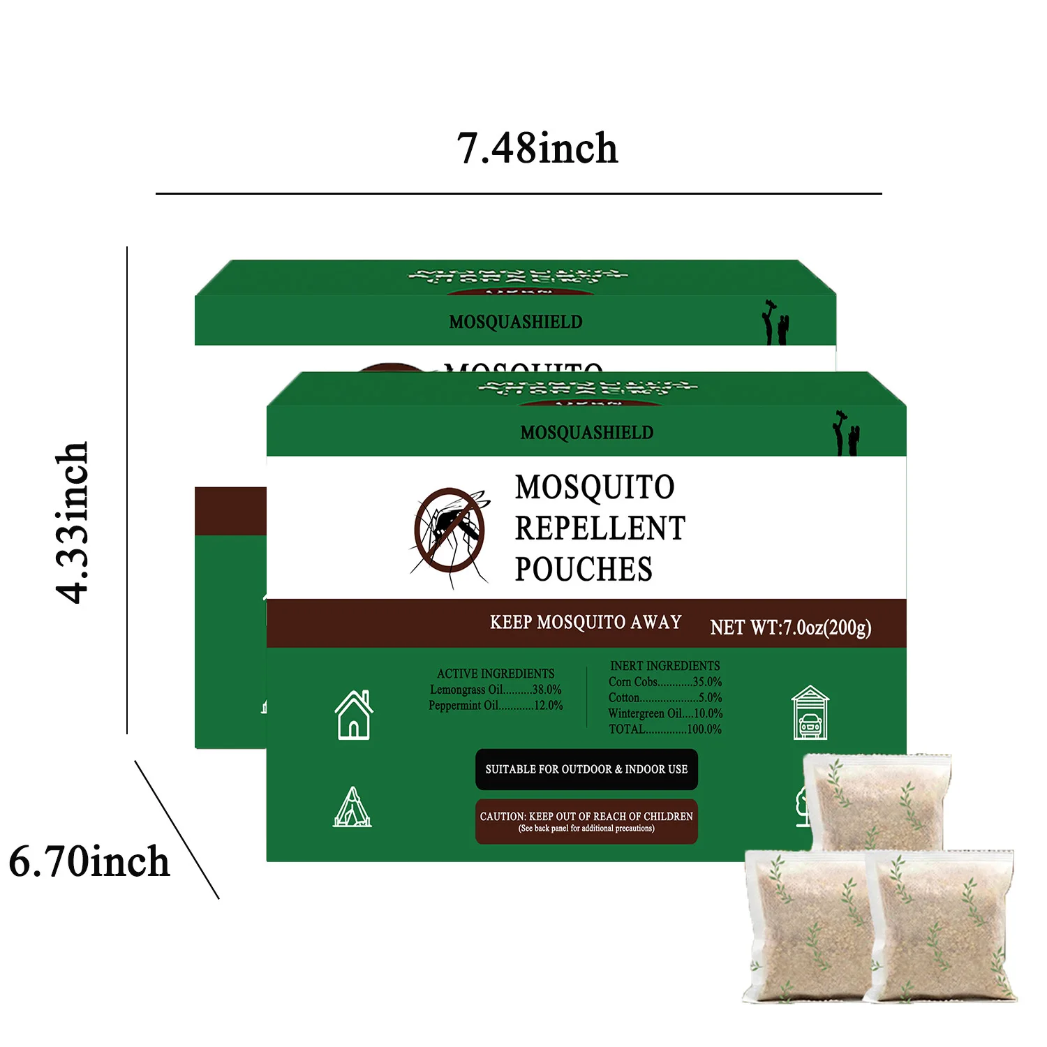 18-Piece Mosquito Repellent Pouch Keeps Mosquitoes Away Covers 8