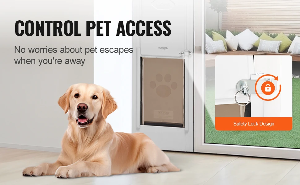 Succebuy Dog Door Sliding Glass Adjustable Height Doggy 13