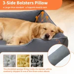Large Orthopedic Dog Bed Pet Sofa with Bolster Sides 7 | PricZone