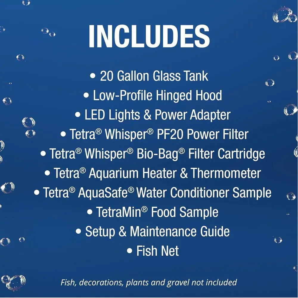 Aquarium 20 Gallon Complete Tropical Fish Tank Kit with LED 4 | PricZone Aquarium 20 Gallon Complete Tropical Fish Tank Kit with LED 4 | PricZone