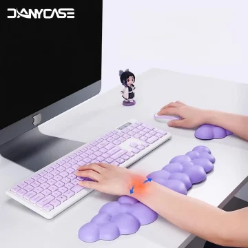 Ergonomic Keyboard Wrist Rest with Anti-Slip Desk Mat 2