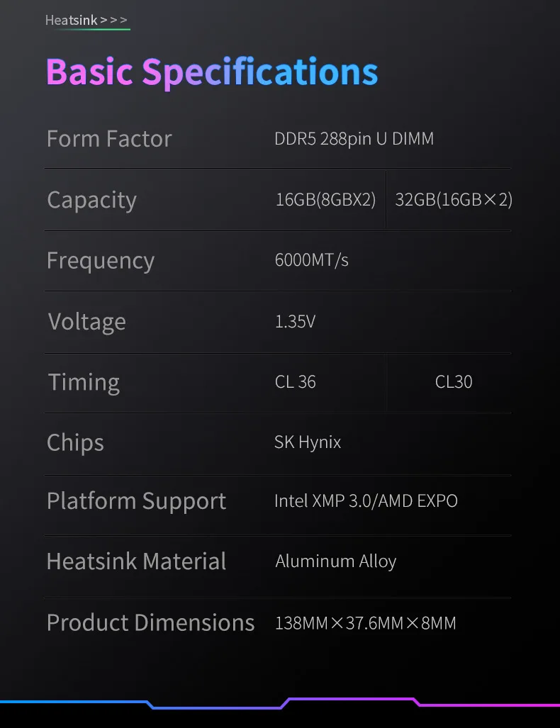 Kingbank Ddr5 RAM 8Gb 16Gb 6000Mhz Desktop Memory 19