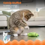 Crunchy Pickle Kicker Cat Toy Plush Crinkle with Catnip 4 | PricZone