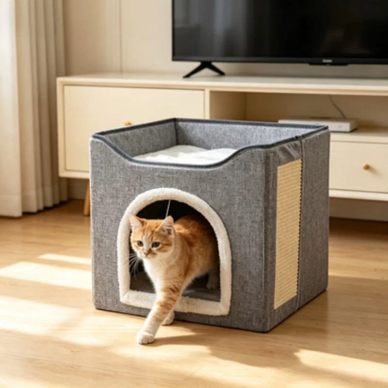 Large Foldable Cat House Pet Supplies Winter Warm Easy 7 | PricZone Large Foldable Cat House Pet Supplies Winter Warm Easy 7 | PricZone