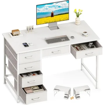 Computer Desk with Storage and 6 Drawers 1