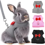 3Pc Bunny Harness Leash Set Soft Breathable Mesh Vest 1 | PricZone