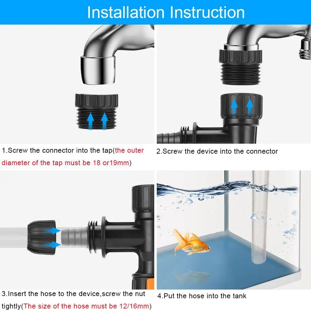 BucketFree Aquarium Water Changer Fish Tank Cleaning Tools 3 | PricZone Bucket Free Aquarium Water Changer Fish Tank Cleaning Tools 3 | PricZone