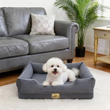 Orthopedic Dog Beds Dark Grey Pet Sofa Cushion 2