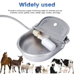 Stainless Steel Automatic Drinking Bowl for Pets withHole 2 | PricZone Stainless Steel Automatic Drinking Bowl for Pets with Hole 2 | PricZone