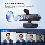 4K Webcam for PC Laptops with Auto Focus and Privacy Cover 2 | PricZone