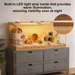 Natural Wooden Hamster Cage Habitat Dual Access Door 5 | PricZone