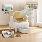 Cumrige Champagne Beige Smart SelfCleaning Cat Litter Box 7 | PricZone Cumrige Champagne Beige Smart SelfCleaning Cat Litter Box 7 | PricZone