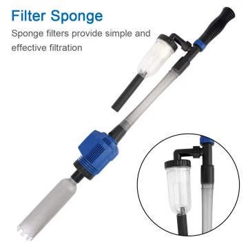 Electric Siphon Filter Fish Tank Sand Washer US Plug 1