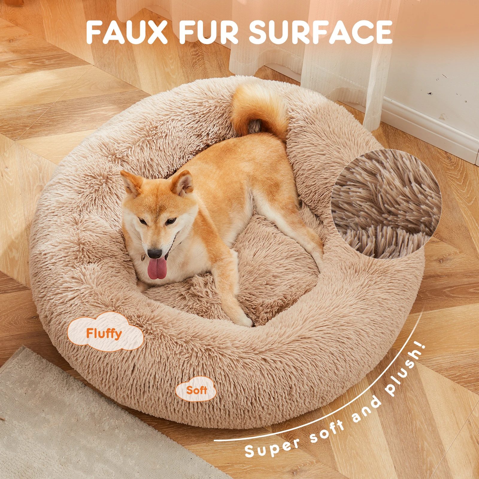 Jhk Calming Dog Bed for Medium To Large Dogs Washable Pet 2 | PricZone Jhk Calming Dog Bed for Medium To Large Dogs Washable Pet 2 | PricZone