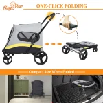 2 Size One Click Folding Dog Stroller 4 Wheel Jogger 8 | PricZone
