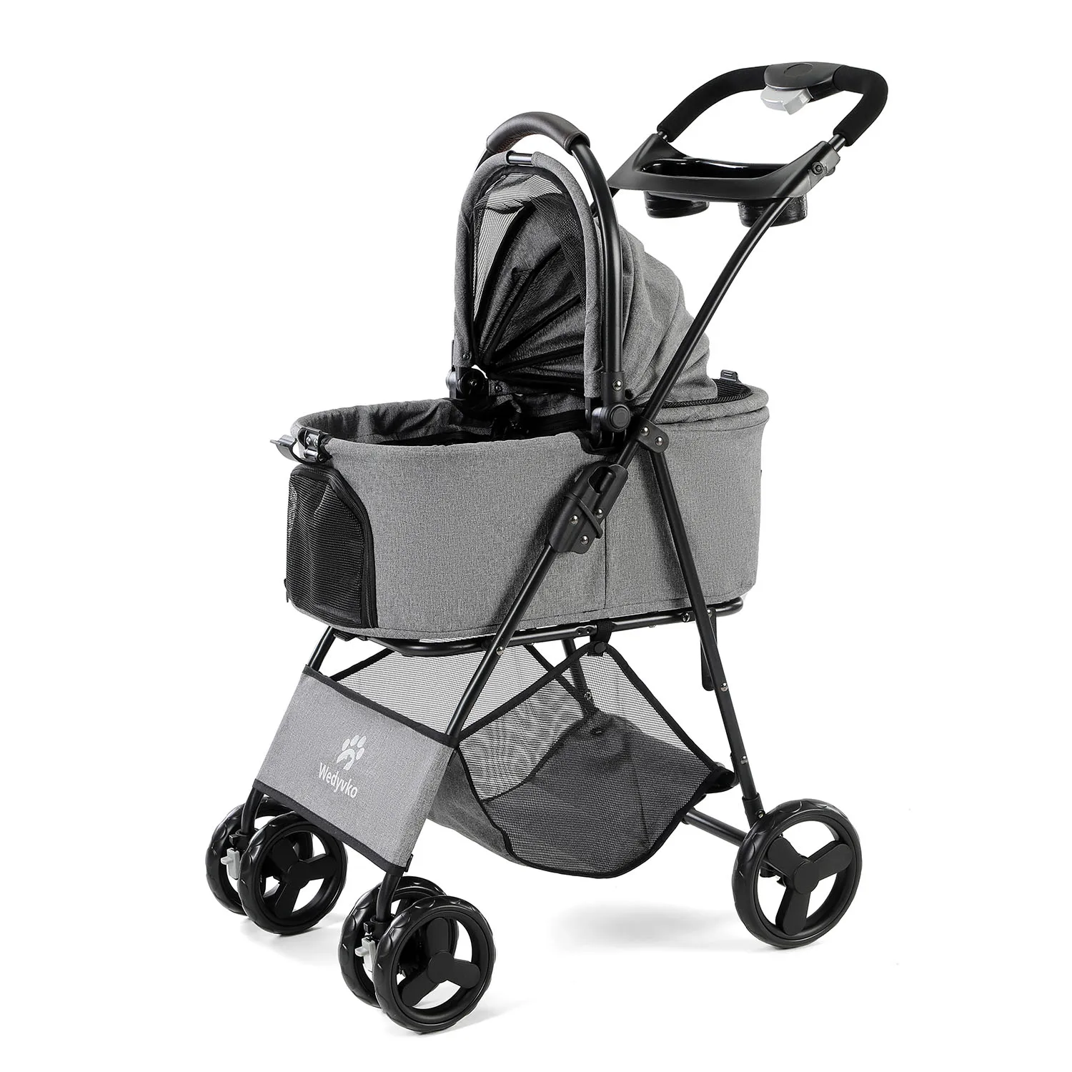 3 In 1 Pet Stroller with Removable Carrier Folding 14