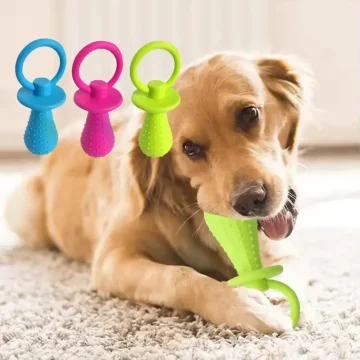 Squeaky Bell TPR Dog Pacifier Toy Safe Non Toxic Durable 1 | PricZone