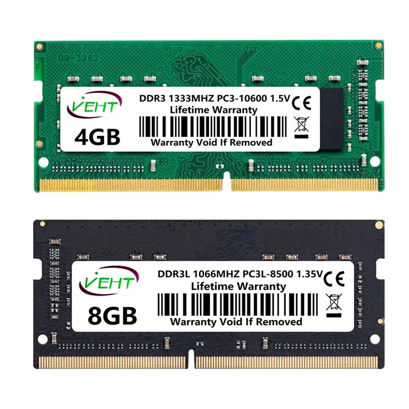 Veht Ddr3 Ddr3L Laptop Memory RAM 2Gb 4Gb 8Gb Sodimm 9