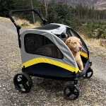 Premium Dog Stroller Pram 4 Wheel Foldable Cart Travel Walk 3 | PricZone