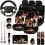 17Pc Mushroom Car Seat Covers Set with Steering Wheel Cover
