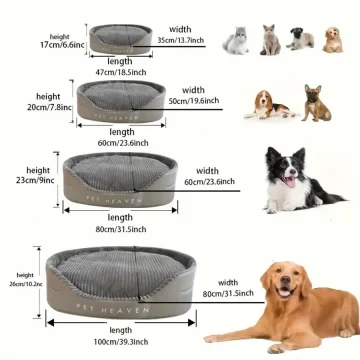 Machine-Washable Soft Cozy Pet Bed All-Season Dog Cat House 2