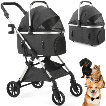 Lightweight Pet Stroller for Medium Dogs Smooth-Ride 4-In-1 1