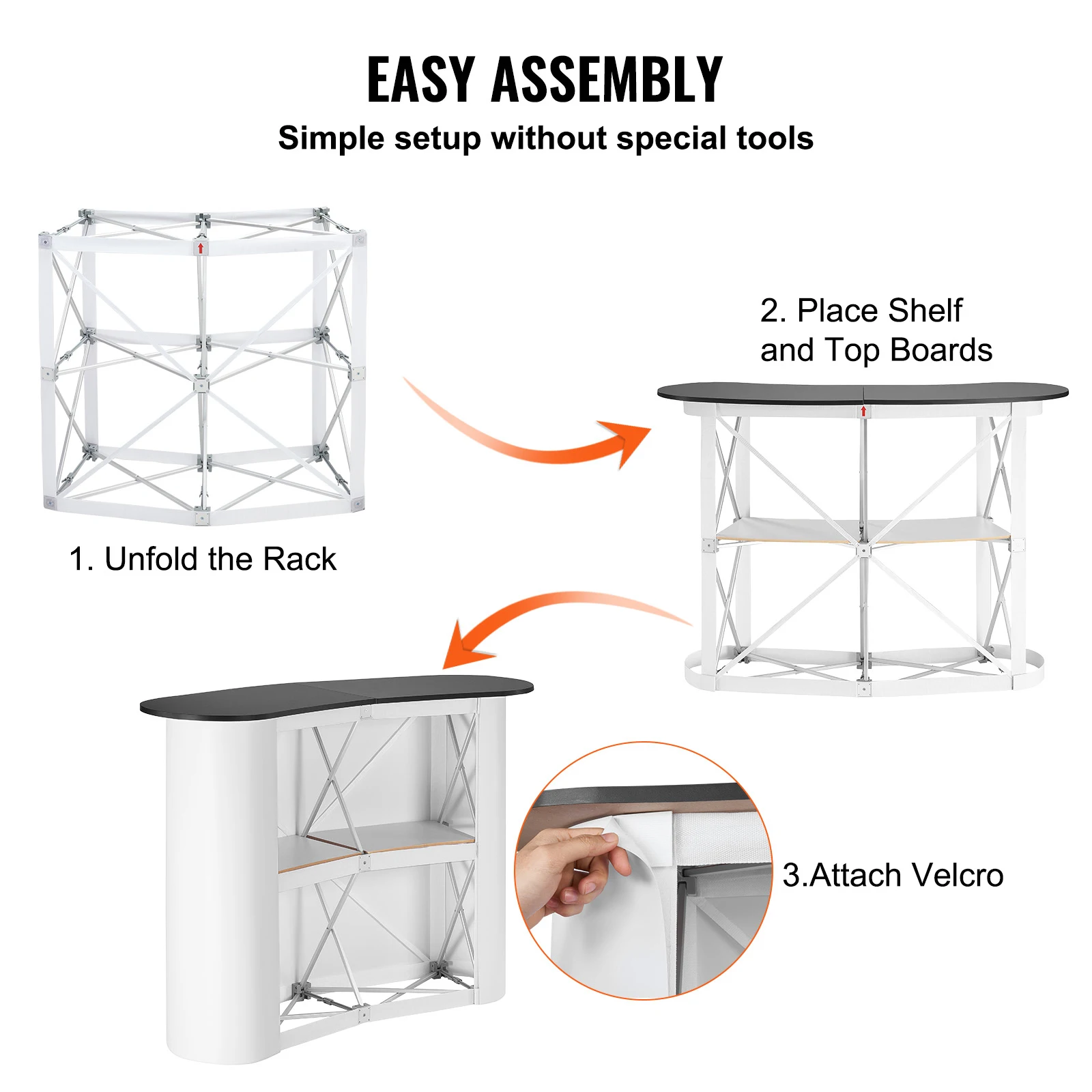 Portable Exhibition Counter Stand with Foldable Wall 4 | PricZone Portable Exhibition Counter Stand with Foldable Wall 4 | PricZone