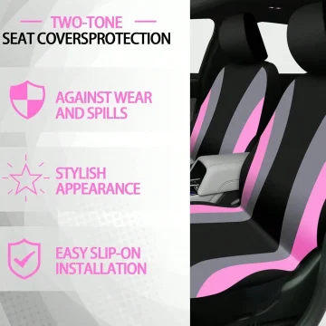 Piece Luxury Car Seat Cover Set with Soft Fluffy Steering 2