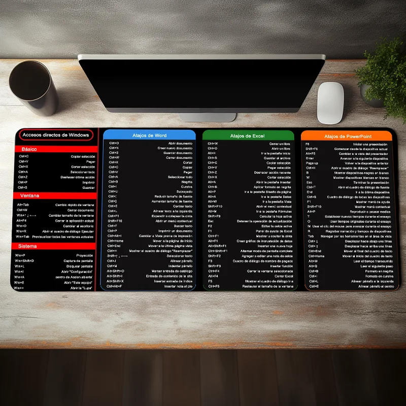 Excel Shortcuts Large Mouse Pad for Office Desk 3 | PricZone Excel Shortcuts Large Mouse Pad for Office Desk 3 | PricZone