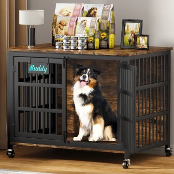 Dog Crate Furniture with Casters Heavy Duty Kennel Indoor 1 | PricZone