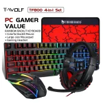 T Wolf RGB Gaming Combo for PC Desktop Laptop 1 | PricZone