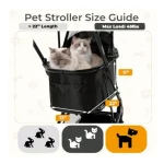 Shipping Cat Strollers for 2 Cats with Detachable Carrier 6 | PricZone