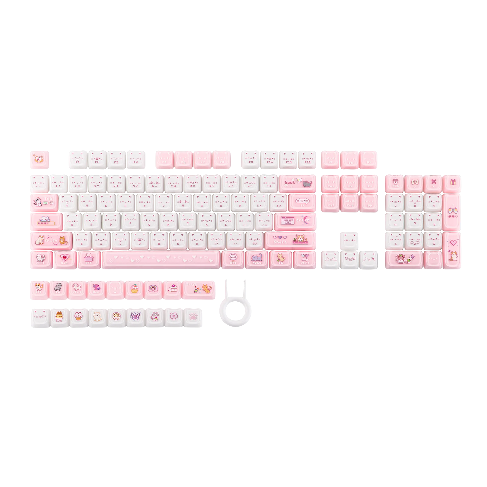 Mewsic Jelly Keycap Set 122 Mao Profile Keycaps Abs+PC 6