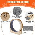 Wooden Cat Exercise Wheel Large Treadmill for Indoor Cats 6 | PricZone