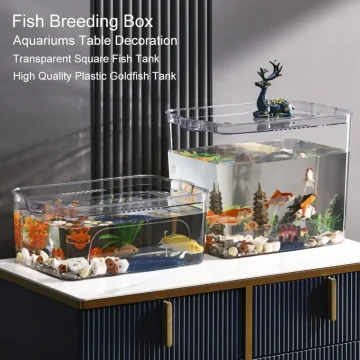 High-Quality Transparent Fish Tank Plastic Square Breeding 1