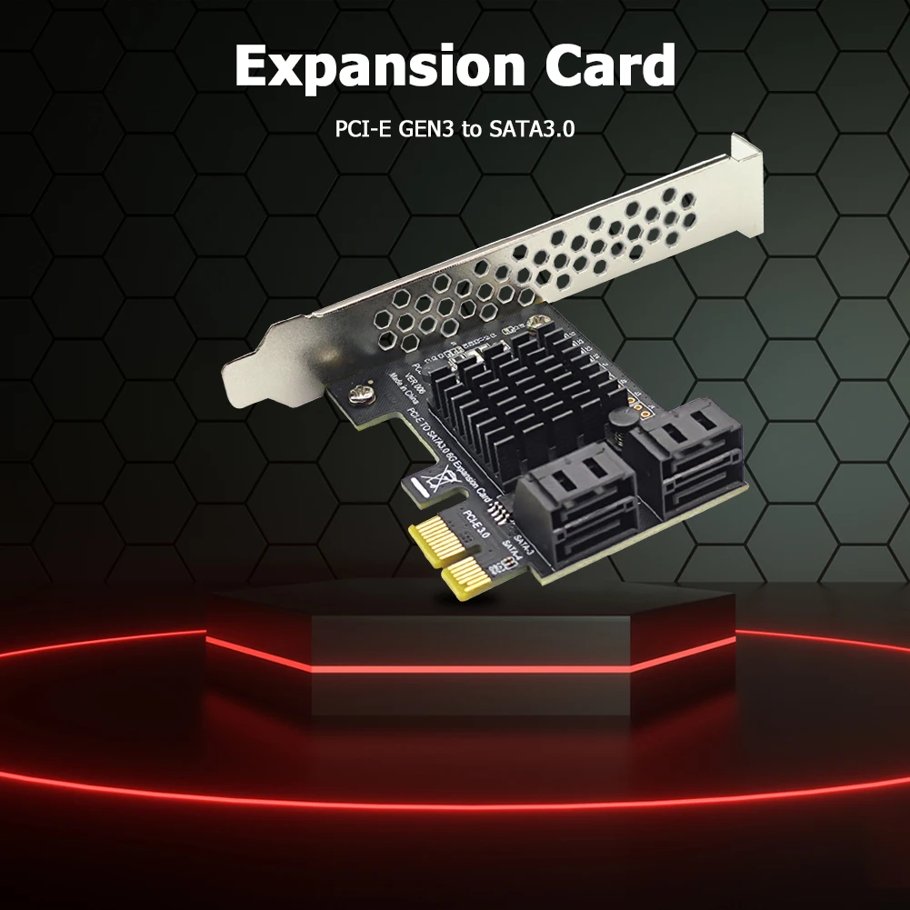 Ports SATA III PCIe Expansion Card 6Gbps 3.0 to 1X/4X 15