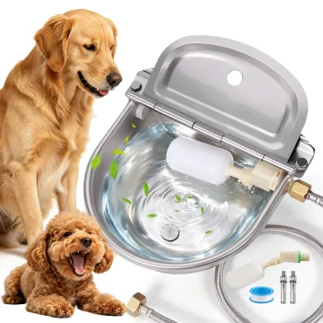 Stainless Steel Cow Dog Water Dispenser with Float Ball 2