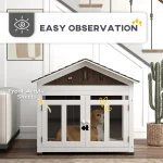 L Dog House Outdoor Indoor Wooden Kennel for Small 5 | PricZone