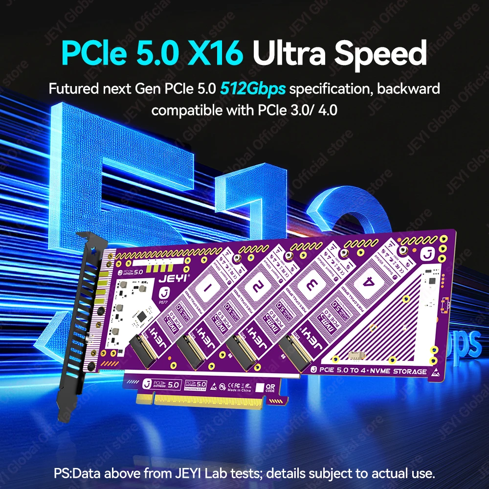 Jeyi Pcie 50 X16 Quad M2 Expansion Card with 4Bay Nvme 2 | PricZone Jeyi Pcie 50 X16 Quad M2 Expansion Card with 4 Bay Nvme 2 | PricZone