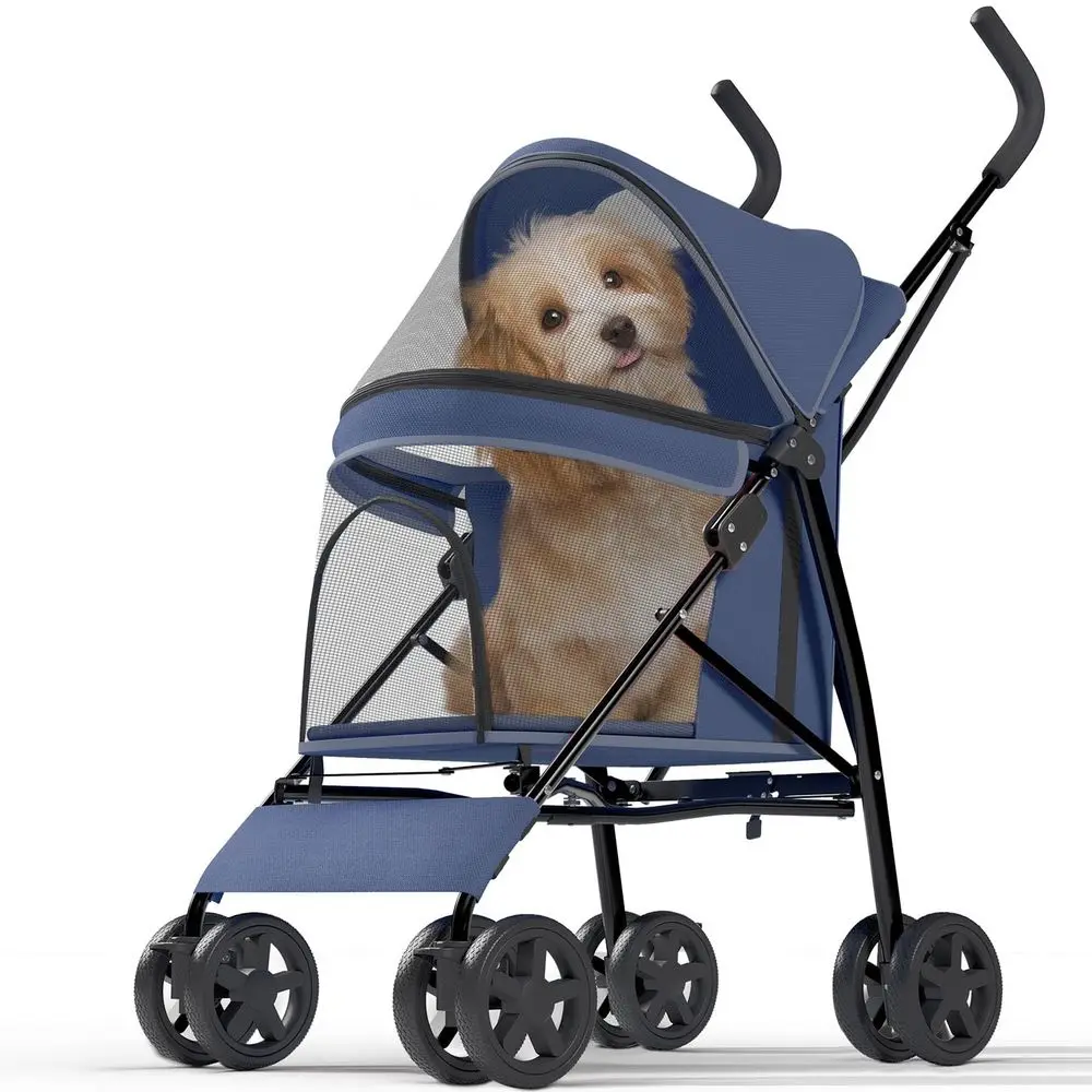4Wheel Pet Stroller Or Small Medium Pets Navy Blue 1 | PricZone 4 Wheel Pet Stroller Or Small Medium Pets Navy Blue 1 | PricZone