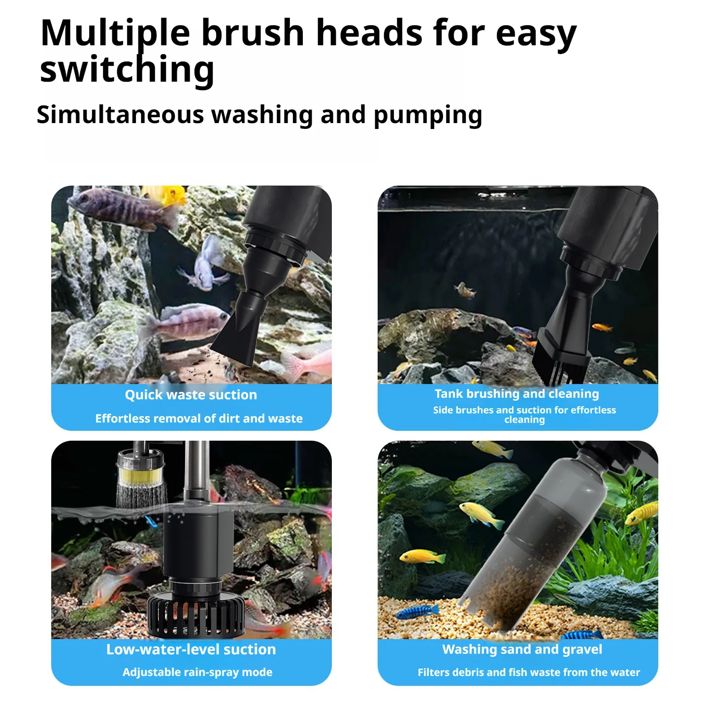 Aquarium Water Change Pump Electric Fish Tank Cleaning Tool 5 | PricZone Aquarium Water Change Pump Electric Fish Tank Cleaning Tool 5 | PricZone