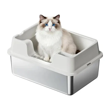 Extra Large Enclosed Stainless Steel Cat Litter Box Metal 1 | PricZone