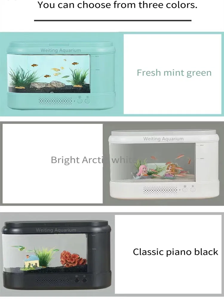 Fish Tank Living Room Small Desktop Ecological Aquarium 23