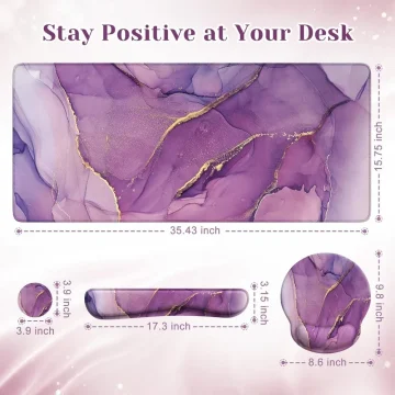 Ergonomic Large Mouse Pad with Wrist Support and Desk Mat 2