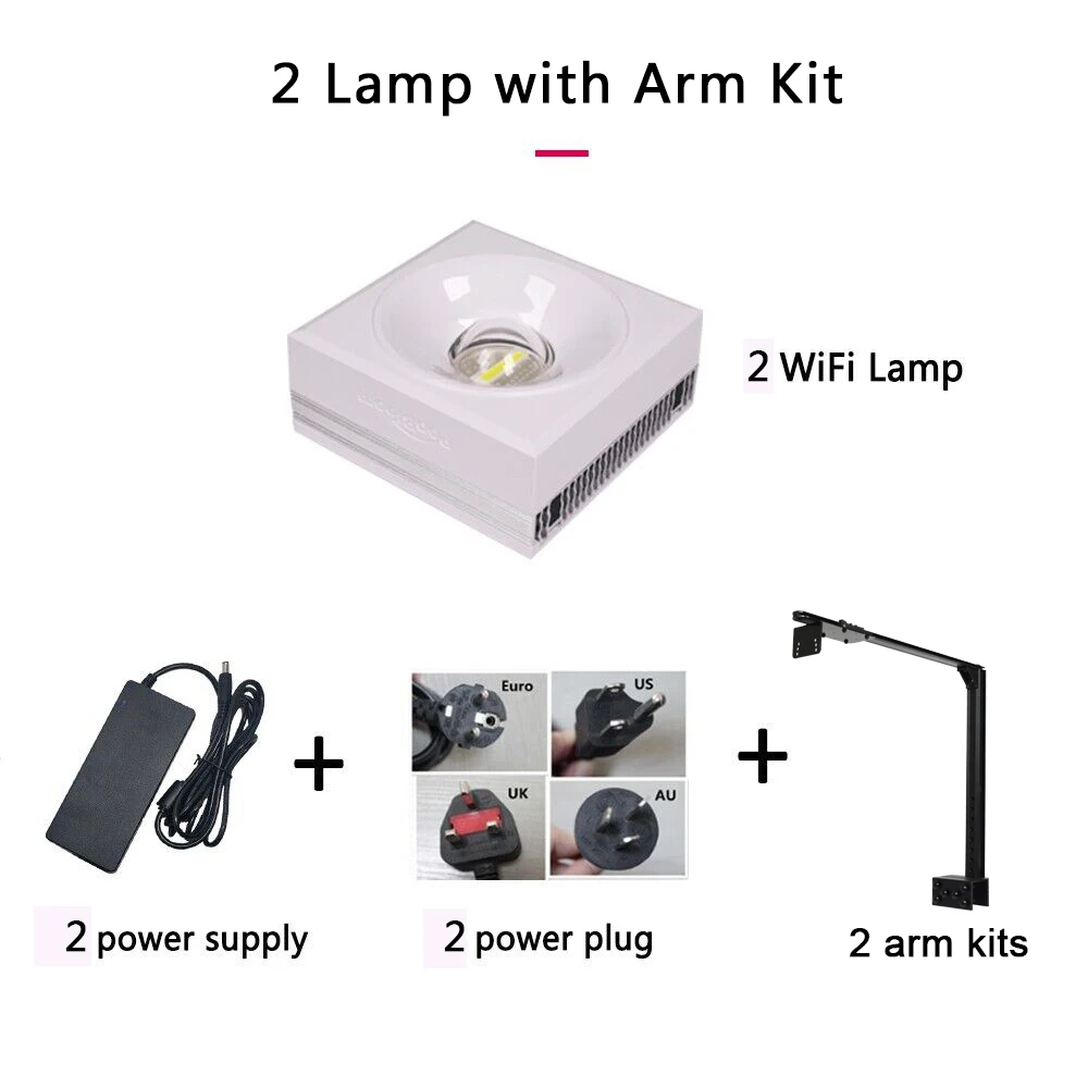 Popbloom-Rl90 WiFi LED Aquarium Light 200W Reef Marine Lamp 21