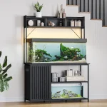 90 Gallon Aquarium Stand with LED Lights Cabinet Storage 1 | PricZone