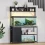 90 Gallon Aquarium Stand with LED Lights Cabinet Storage