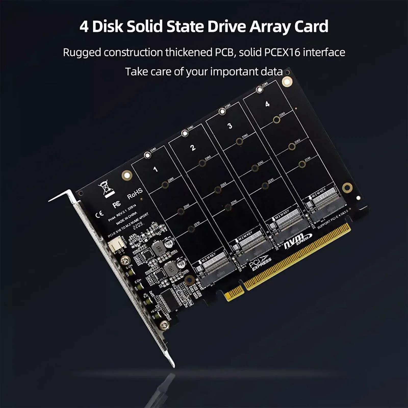 Quad Port M2 Nvme SSD Pcie X16 Expansion Card 5 | PricZone Quad Port M2 Nvme SSD Pcie X16 Expansion Card 5 | PricZone