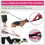 Hands Free Dog Leash with Waist Belt Large Zipper Pouch 4 | PricZone